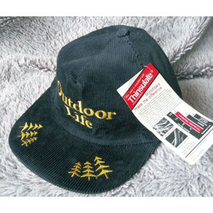 Vintage Rare 3M Outdoor Life Stitched Cap Corduroy Thinsulate Hat RARE HTF NWT